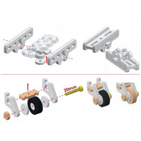 Rueda loca de acrilico Rueda loca de acrilico