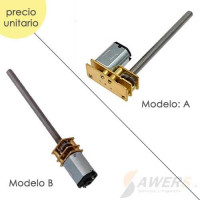 Micro Motorreductor N20 6V con eje M4x55mm 100RPM