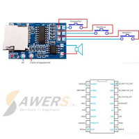 Decodificador MP3 2W GPD2846A