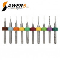 Kit de Fresas CNC para Perforacion 0.1 a 1mm