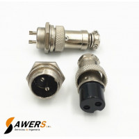 Conector de aviacion GX12 - 2pin M-H Conector de aviacion GX12 - 2pin M-H