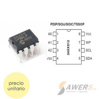 24LC512 Memoria EEPROM  512Kb 900ns