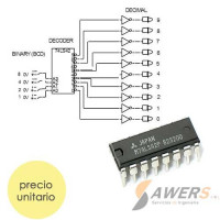 74LS42 DIP-16 Decodificador de BCD a Decimal