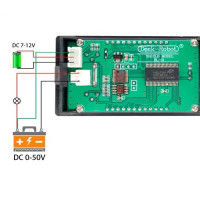 Wattimetro DC para Tablero 50V-5A
