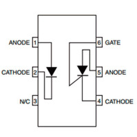 H11C3 Optoisolador SCR 5300V DIP-6