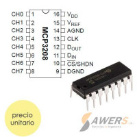 MCP3204 Conversor ADC 12Bit 4CH