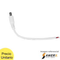 Conector Jack Plug 2.1x5.5mm Macho CCTV