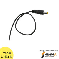 Conector Jack Plug 2.1x5.5mm Macho CCTV