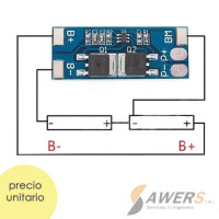 BMS Proteccion Li-ion 2S 8.4V-15A BMS Proteccion Li-ion 2S 8.4V-15A