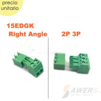Bornera Industrial 3.81mm 15EDGK-2P y 3P M-H Bornera Industrial 3.81mm 15EDGK-2P y 3P M-H