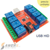 Modulo Relay 8CH 5VDC USB controlado por software