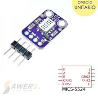 MiCS5524 Sensor de Gas CO, Alcohol y VOC