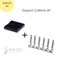 Dupont conector hembra 2.54mm 6P Dupont conector hembra 2.54mm 6P