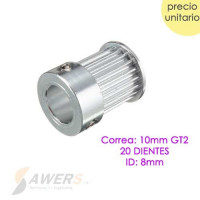 Polea GT2-20D ID-8mm Correa-10mm Polea GT2-20D ID-8mm Correa-10mm