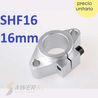 SHF16 Soporte sujetador eje lineal de 16mm
