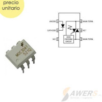 MOC3041 Optoacoplador Triac Zero Crossing 400V MOC3041 Optoacoplador Triac Zero Crossing 400V