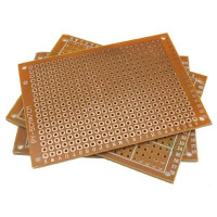 PCB Perforada cara simple 5x7cm (baquelita)