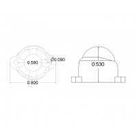 Ball Caster bola plastica 1/2 (giroloco) Ball Caster bola plastica 1/2 (giroloco)