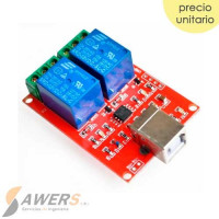 Modulo Relay 2CH 5VDC USB controlado por software Modulo Relay 2CH 5VDC USB controlado por software