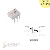 MOC3062 Optoacoplador Triac Zero Crossing 600V
