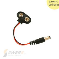 Conector de bateria de 9V incluido Jack (compatible arduino)