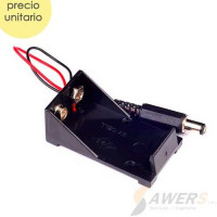 Portabateria de 9V con conector Jack