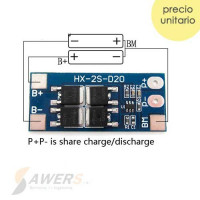 BMS Proteccion Li-ion 2S 8.4V-20A BMS Proteccion Li-ion 2S 8.4V-20A