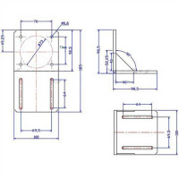 NEMA34 Soporte de Montaje Motor (Angular) NEMA34 Soporte de Montaje Motor (Angular)