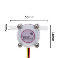 Sensor de flujo 0.8Mpa ID=3mm YF-S401 0.3-6L/min Sensor de flujo 0.8Mpa ID=3mm YF-S401 0.3-6L/min