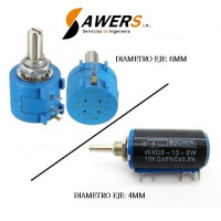 Potenciometro multivuelta 2W WXD3-13 5/10/20/100K Potenciometro multivuelta 2W WXD3-13 5/10/20/100K
