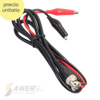 Sonda BNC macho a pinza caiman dual 500V 5A Sonda BNC macho a pinza caiman dual 500V 5A