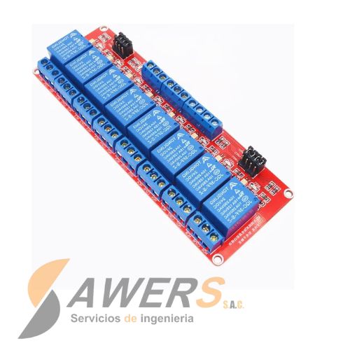 Modulo Relay 8CH 5VDC Optoacoplado (Tipo Regla)