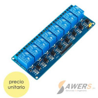 Modulo Relay 8CH 5VDC Optoacoplado (Tipo Regla)