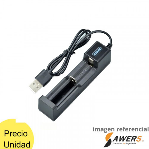 Cargador USB para pila 18650
