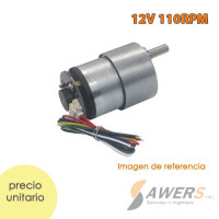Motorreductor JGB37-520 12V 110-176RPM con encoder