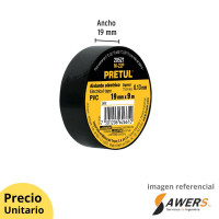 Cinta aislante pvc 19mmx9M  negro Cinta aislante pvc 19mmx9M  negro