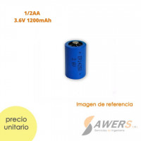 Bateria Litio ER14250 1/2AA 3.6V 1200mAh no recargable Bateria Litio ER14250 1/2AA 3.6V 1200mAh no recargable