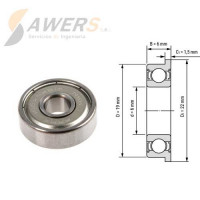 626ZZ Rodamiento de bolas 6x19x6mm