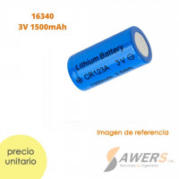 Bateria Litio CR123A 2/3A 3V 1500mAh no recargable Bateria Litio CR123A 2/3A 3V 1500mAh no recargable