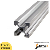 Perfil de aluminio estructural V-SLOT 2020 3Mts Perfil de aluminio estructural V-SLOT 2020 3Mts