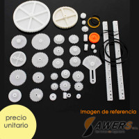 Kit educativo de 34 Piezas engranes y poleas