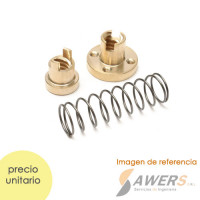 T8 Tuerca con resorte Anti-backlash  4hilos Paso=8mm