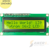 Pantalla LCD 16x2 (Verde) Pantalla LCD 16x2 (Verde)