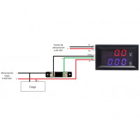 Voltimetro-Amperimetro 100V-50A para tableros Voltimetro-Amperimetro 100V-50A para tableros