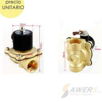 Valvula Solenoide Laton 1inch 24VDC