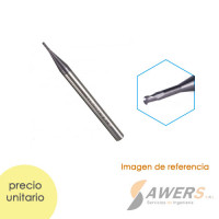 Fresa Corte Espiral BallNose HRC50 R=0.5 SHK=4mm Fresa Corte Espiral BallNose HRC50 R=0.5 SHK=4mm