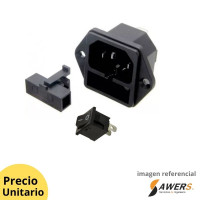 Zocalo Enchufe tablero C14 portafusible con Interruptor Zocalo Enchufe tablero C14 portafusible con Interruptor