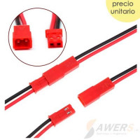Conector plug JST 2P 10cm par (baterias Lipo)