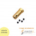 Acople de rueda hexagonal eje M5x30mm