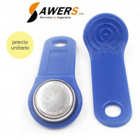 DS1990A Ibutton Tag y soporte Azul M97